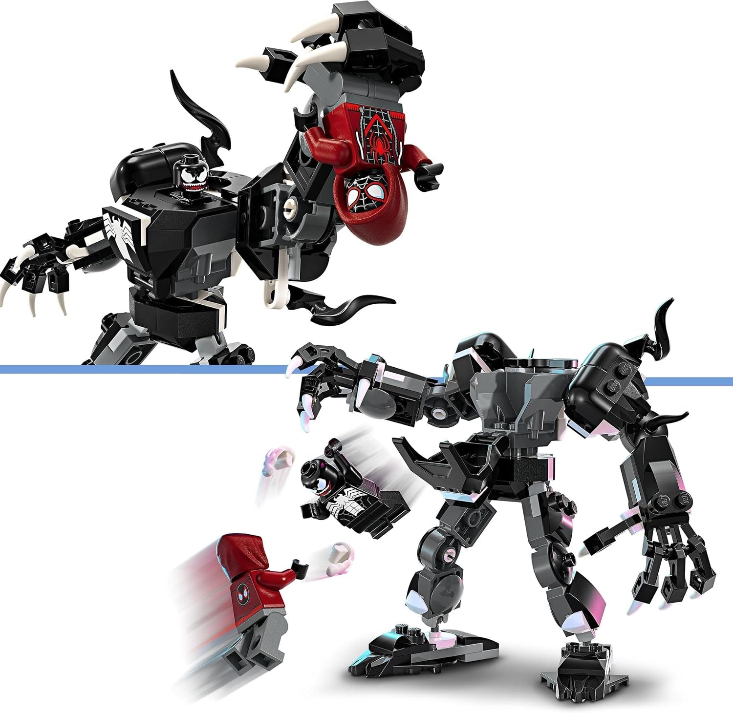 Marvel Venom Mech Armour vs Miles Morales Lego®