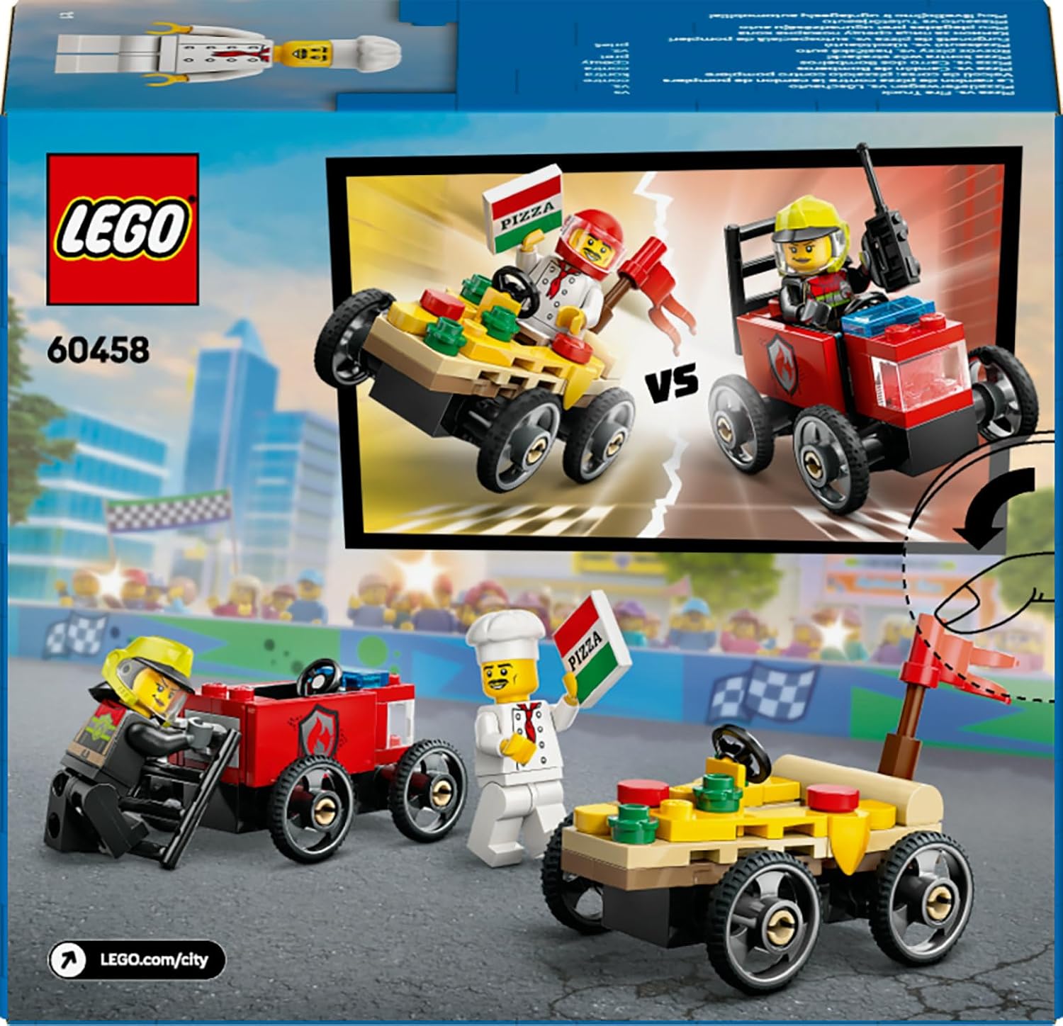 City Pizza Vs Fire Truck Race Car Lego®