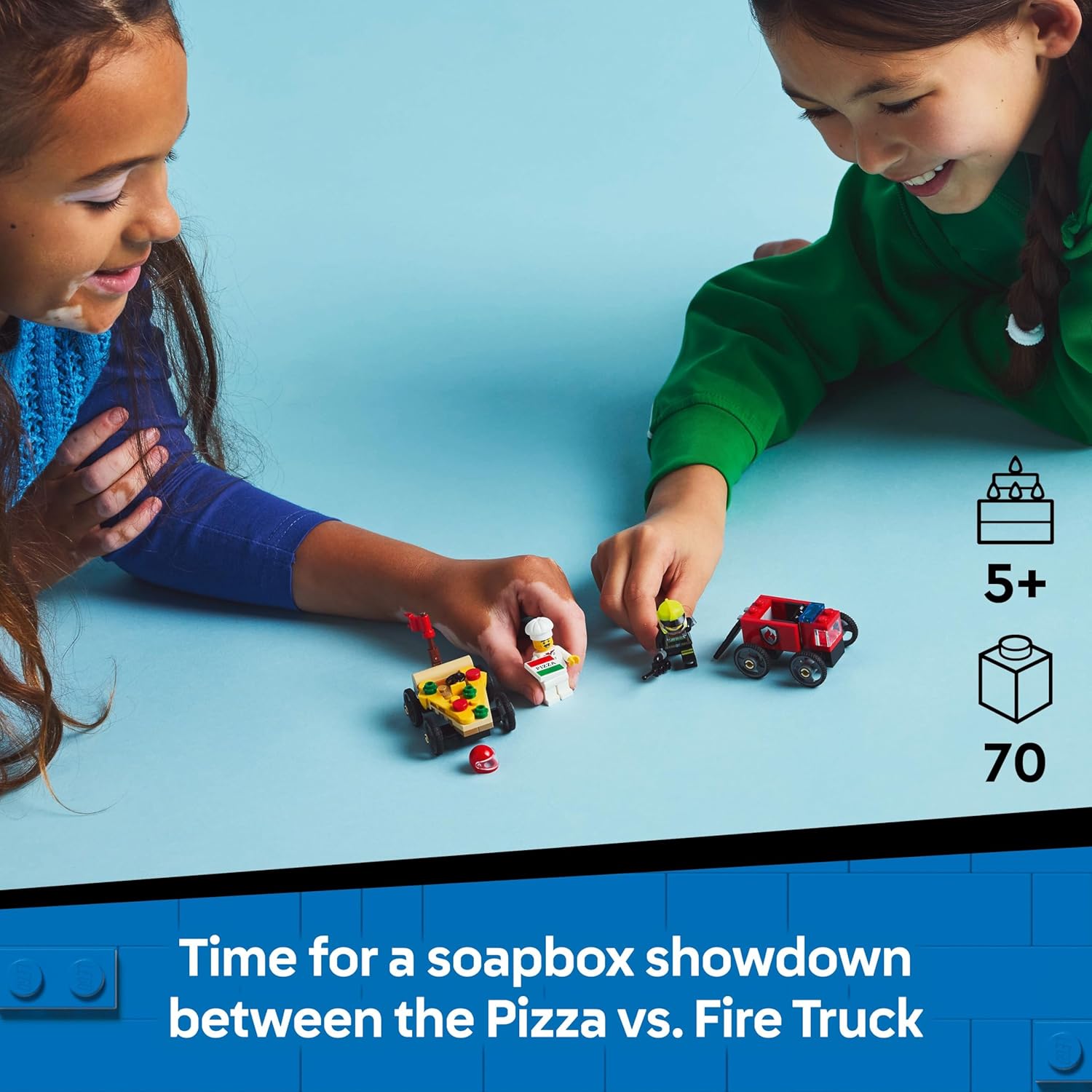 City Pizza Vs Fire Truck Race Car Lego®