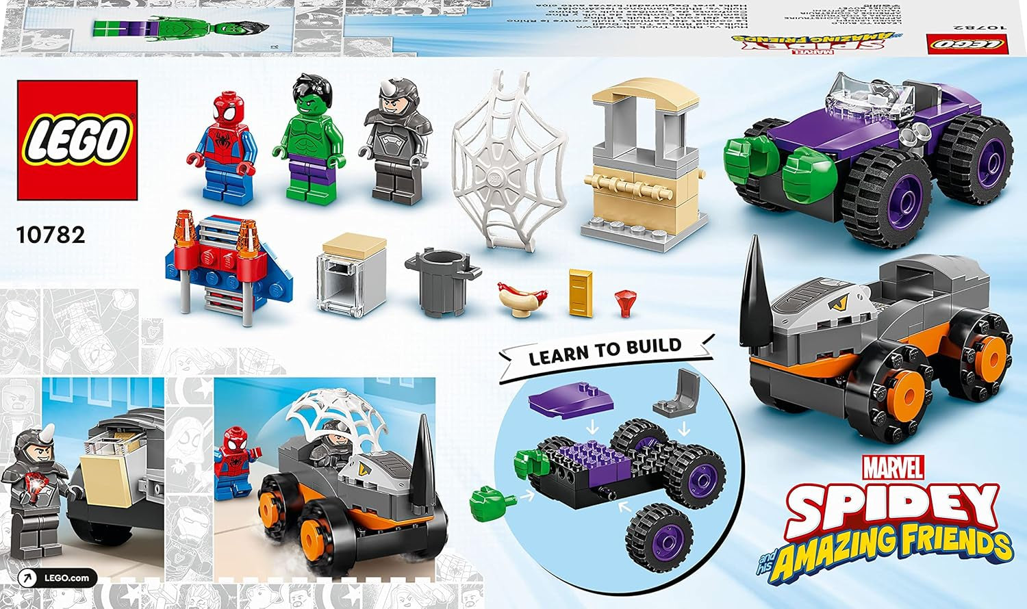 Marvel Hulk vs Rhino Monster Truck Showdown Lego®